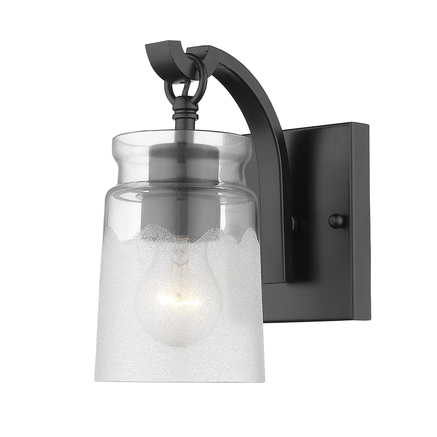 Travers BLK 1-Light Bath Vanity in Matte Black - Default Title - Golden Lighting