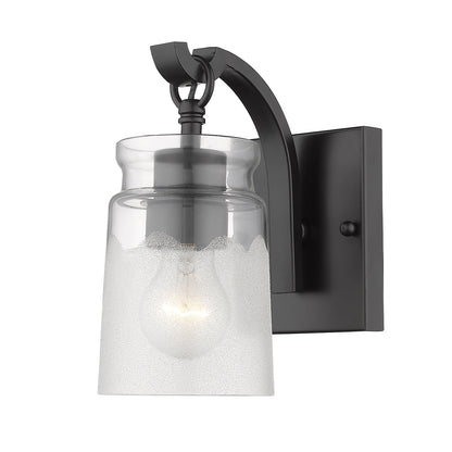 Travers BLK 1-Light Bath Vanity in Matte Black - Default Title - Golden Lighting