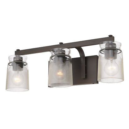 Golden Lighting Travers 3-light Vanity in Rubbed Bronze - - Golden Lighting
