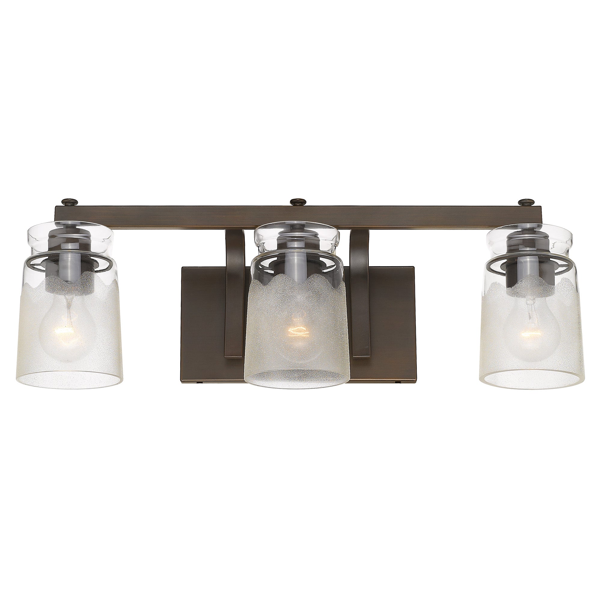 Golden Lighting Travers 3-light Vanity in Rubbed Bronze - - Golden Lighting