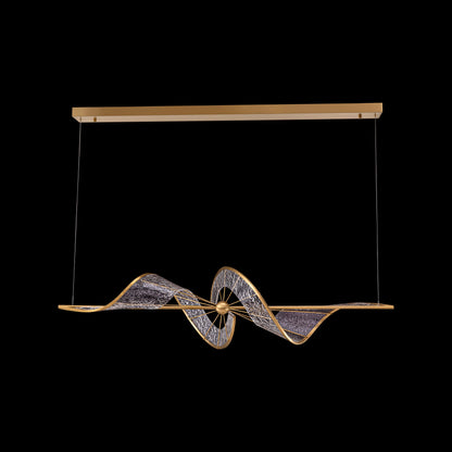 Ziva by Golden Lighting Aurora Integrated LED Island Light in Brushed Champagne - - Golden Lighting