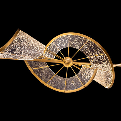 Ziva by Golden Lighting Aurora Integrated LED Island Light in Brushed Champagne - - Golden Lighting