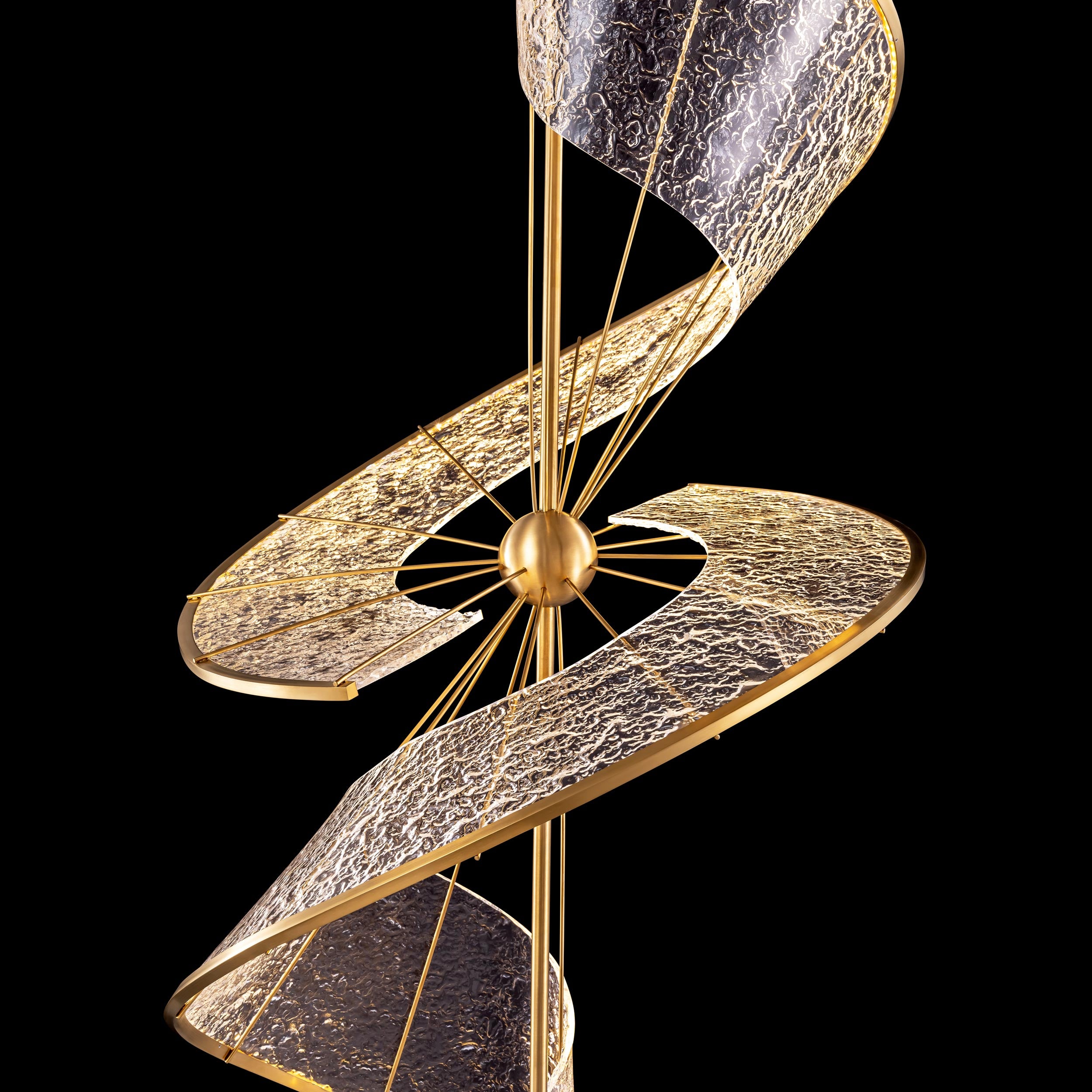 Ziva by Golden Lighting Aurora Integrated LED 71"H Pendant in Brushed Champagne - - Golden Lighting