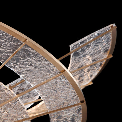 Ziva by Golden Lighting Aurora Integrated LED 36"W Pendant in Brushed Champagne - - Golden Lighting