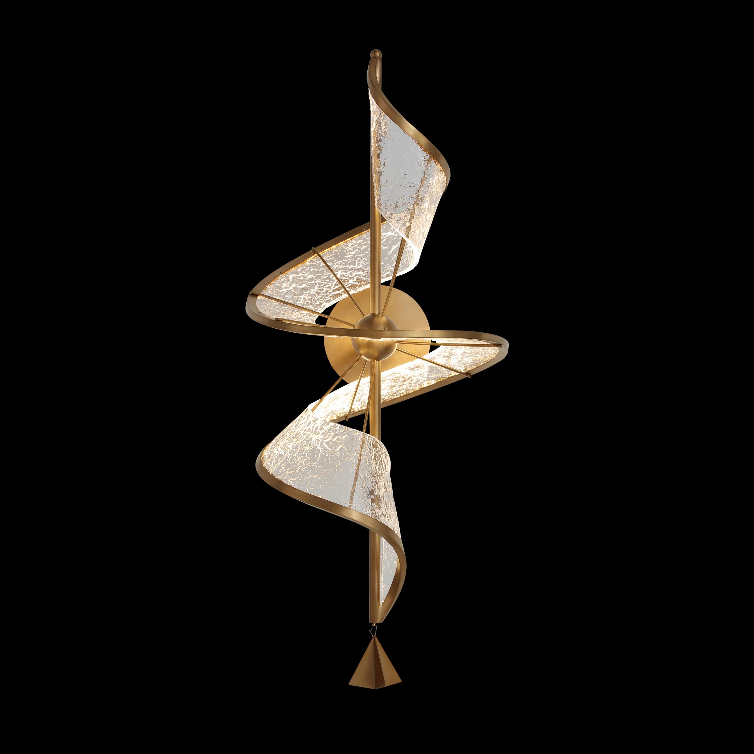 Ziva by Golden Lighting Aurora Integrated LED Wall Sconce in Brushed Champagne - - Golden Lighting