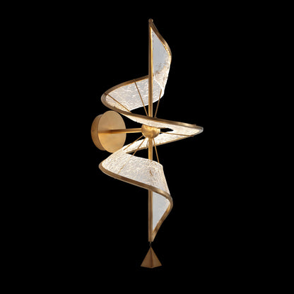 Ziva by Golden Lighting Aurora Integrated LED Wall Sconce in Brushed Champagne - - Golden Lighting