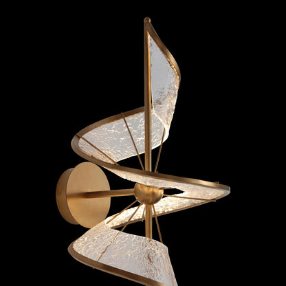 Ziva by Golden Lighting Aurora Integrated LED Wall Sconce in Brushed Champagne - - Golden Lighting