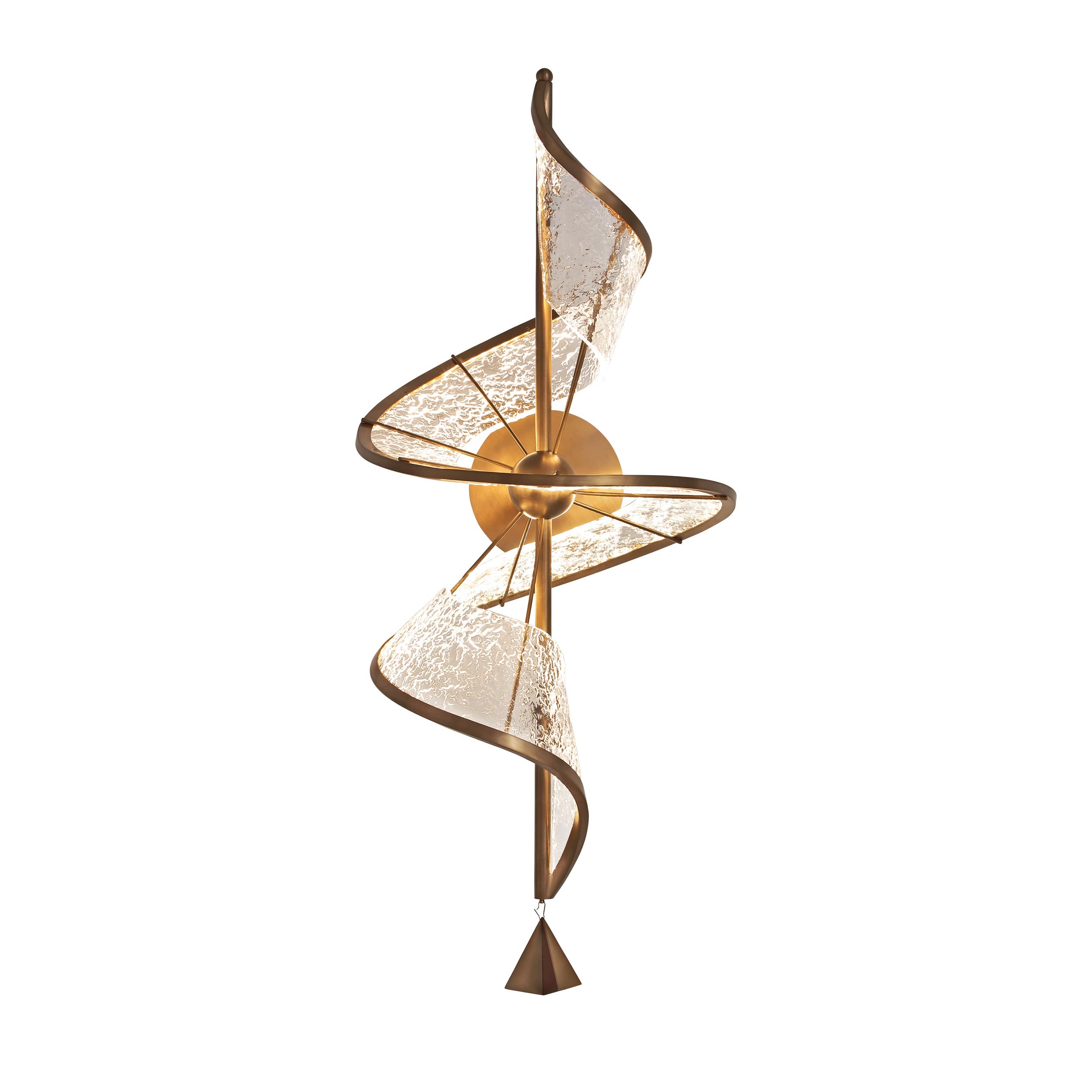 Ziva by Golden Lighting Aurora Integrated LED Wall Sconce in Brushed Champagne