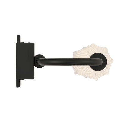 Golden Lighting Geode Integrated LED 21.5in Outdoor Wall in Matte Black with Fluted Striped Glass - - Golden Lighting