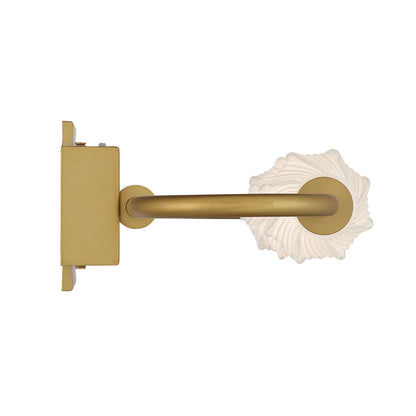 Golden Lighting Geode Integrated LED 21.5in Outdoor Wall in Satin Brushed Gold with Fluted Striped Glass - - Golden Lighting