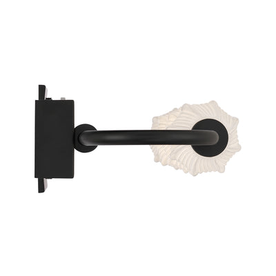 Golden Lighting Geode Integrated LED 27in Outdoor Wall in Matte Black with Fluted Striped Glass - - Golden Lighting