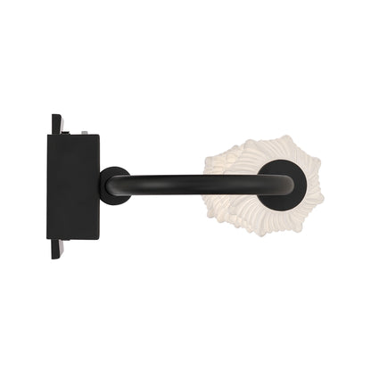 Golden Lighting Geode Integrated LED 27in Outdoor Wall in Matte Black with Fluted Striped Glass - - Golden Lighting