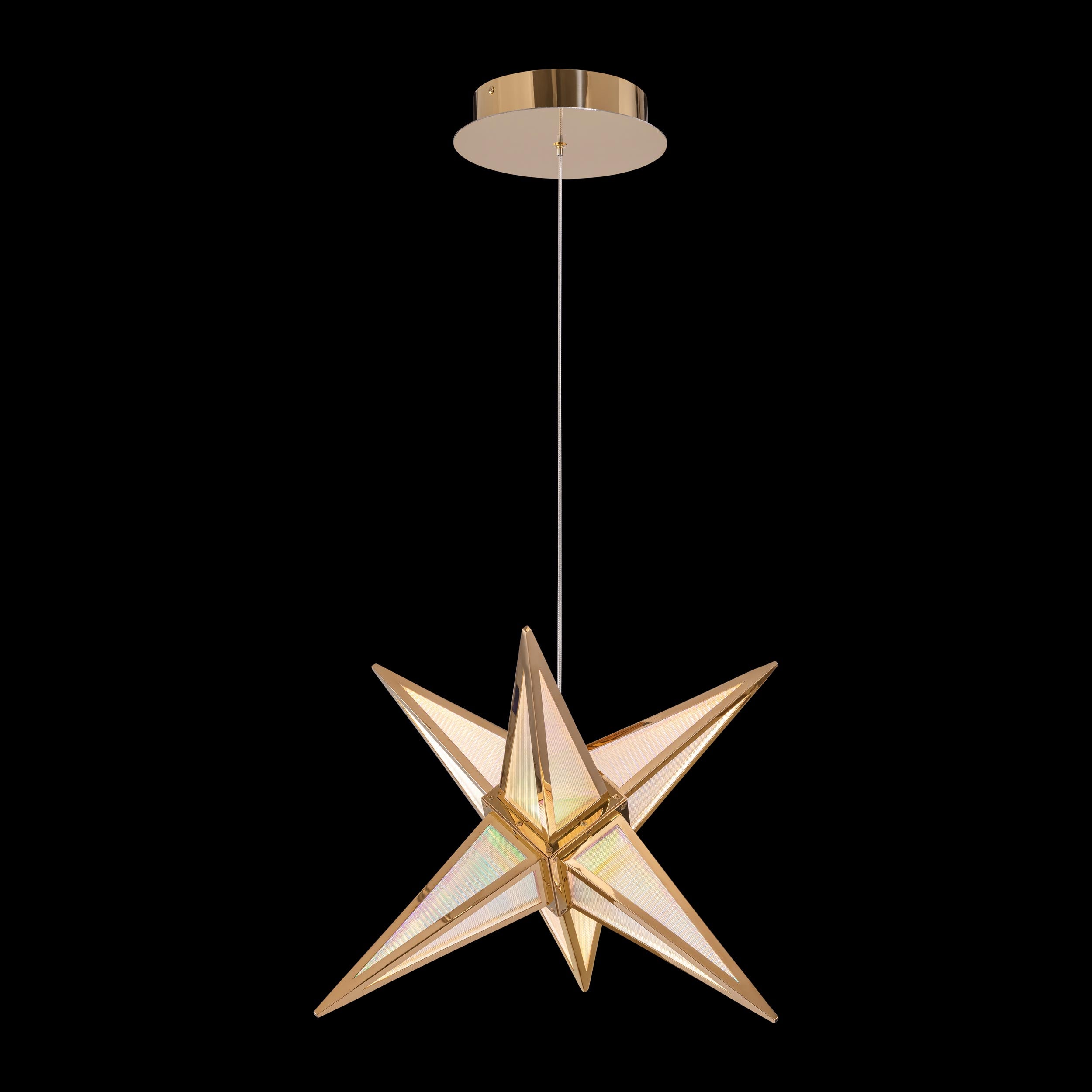 Ziva by Golden Lighting Spectrum Integrated LED 18in Pendant in Rose Gold - - Golden Lighting