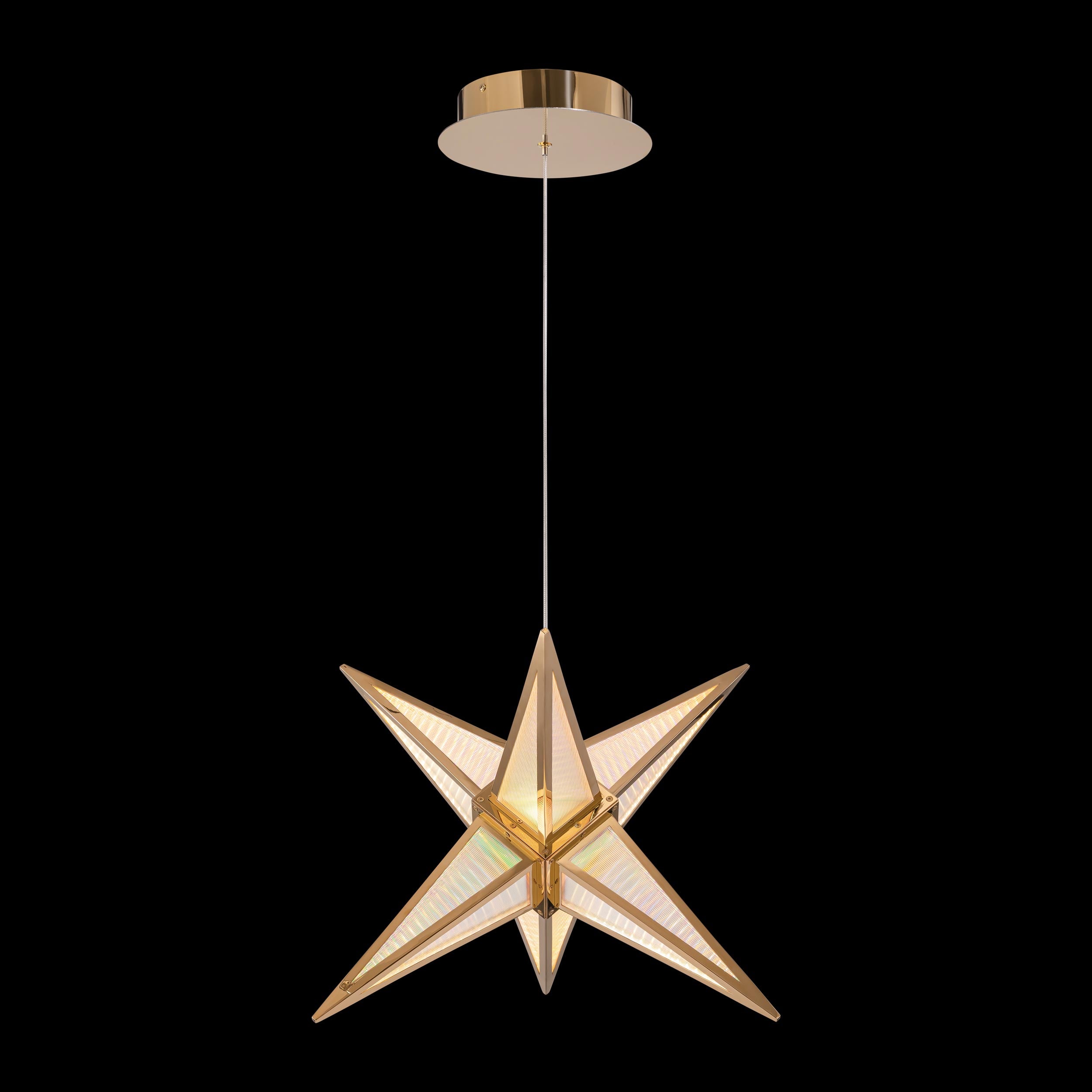 Spectrum - 18" LED Pendant - Rose Gold / No Shade / N/A - Golden Lighting