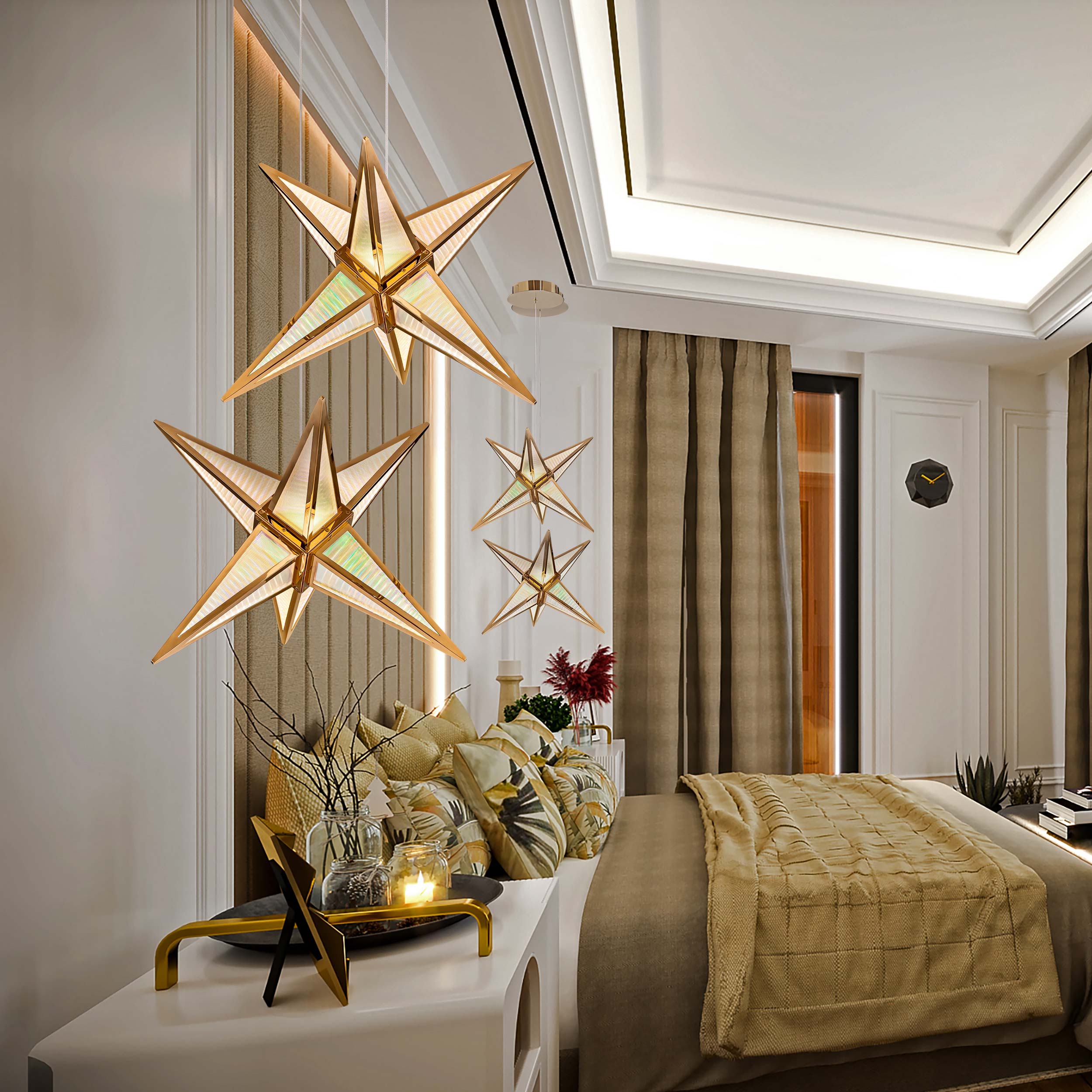 Ziva by Golden Lighting Spectrum Integrated LED 18in Pendant in Rose Gold