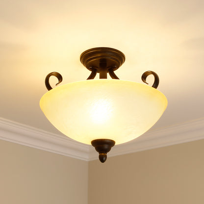 Riverton 3-light Semi-Flush Mount in Peppercorn