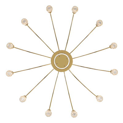 Vario Integrated LED 12 light Chandelier in Titanium Gold with Rose diffusers - - Golden Lighting