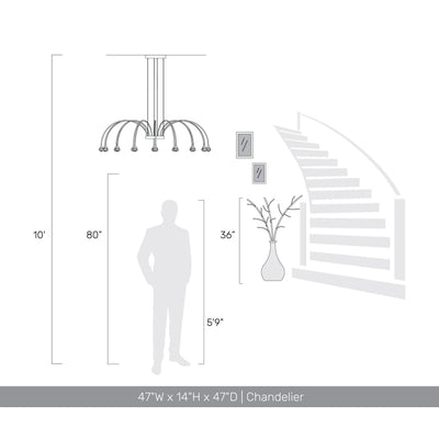 Vario Integrated LED 16 light Chandelier in Titanium Gold with Rose diffusers - - Golden Lighting