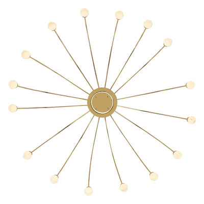 Vario Integrated LED 16 light Chandelier in Titanium Gold with Globe diffusers - - Golden Lighting