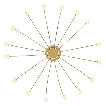 Vario Integrated LED 16 light Chandelier in Titanium Gold with Globe diffusers - - Golden Lighting