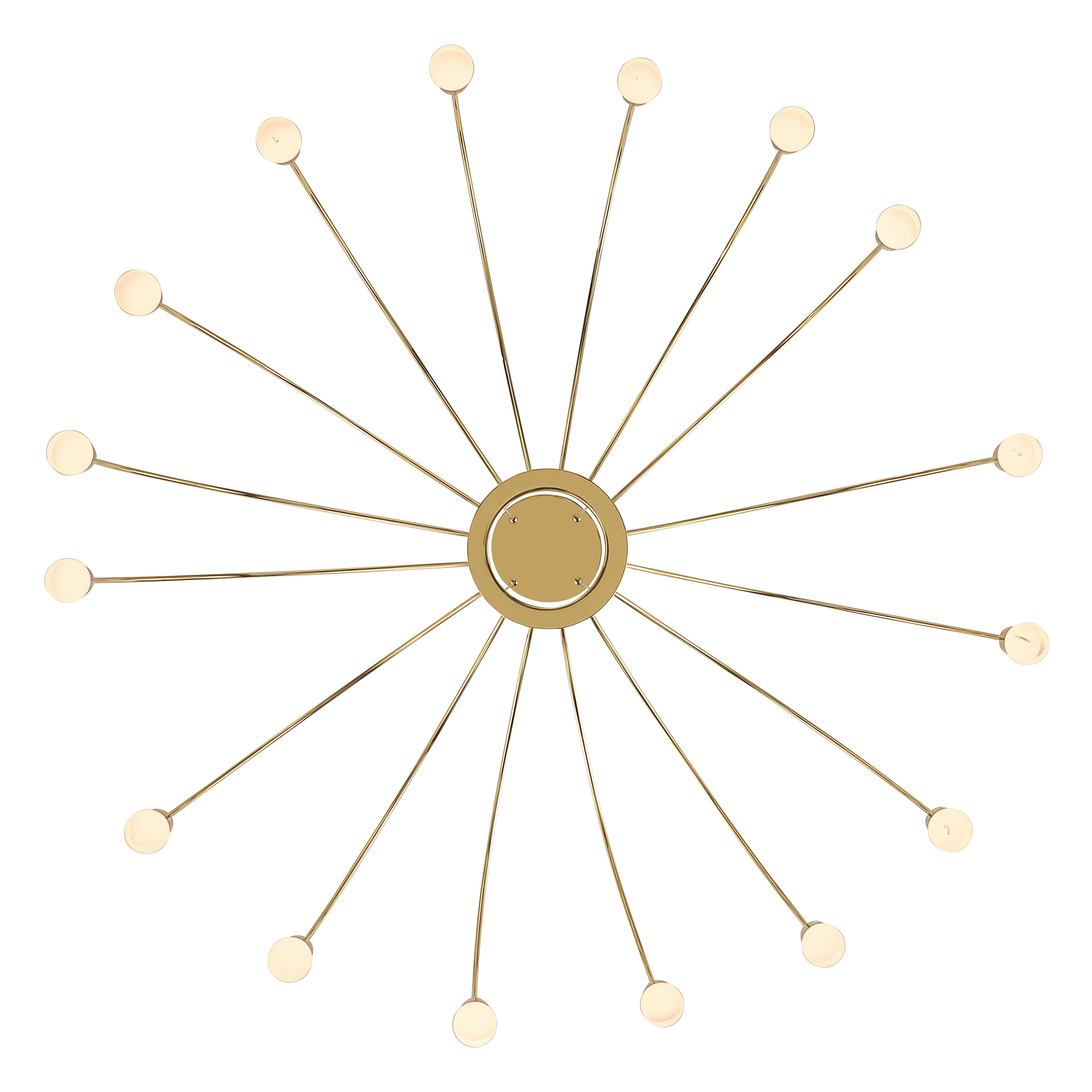 Vario Integrated LED 16 light Chandelier in Titanium Gold with Globe diffusers - - Golden Lighting