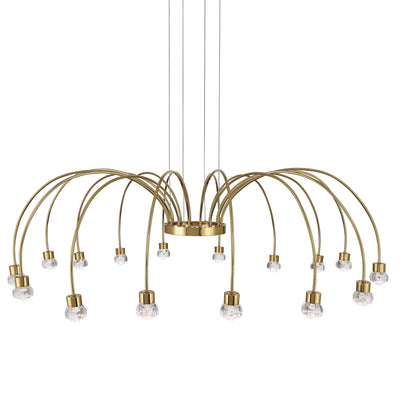 Vario Integrated LED 16 light Chandelier in Titanium Gold with Rose diffusers - - Golden Lighting