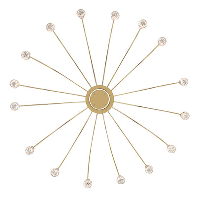 Vario Integrated LED 16 light Chandelier in Titanium Gold with Rose diffusers - - Golden Lighting