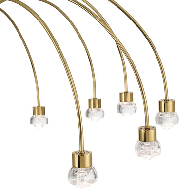 Vario Integrated LED 16 light Chandelier in Titanium Gold with Rose diffusers - - Golden Lighting