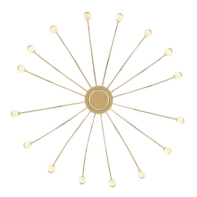 Vario Integrated LED 16 light Chandelier in Titanium Gold with Crystal diffusers - - Golden Lighting