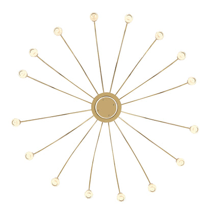 Vario Integrated LED 16 light Chandelier in Titanium Gold with Crystal diffusers - - Golden Lighting