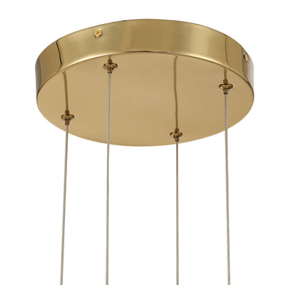 Vario Integrated LED 16 light Chandelier in Titanium Gold with Rose diffusers - - Golden Lighting