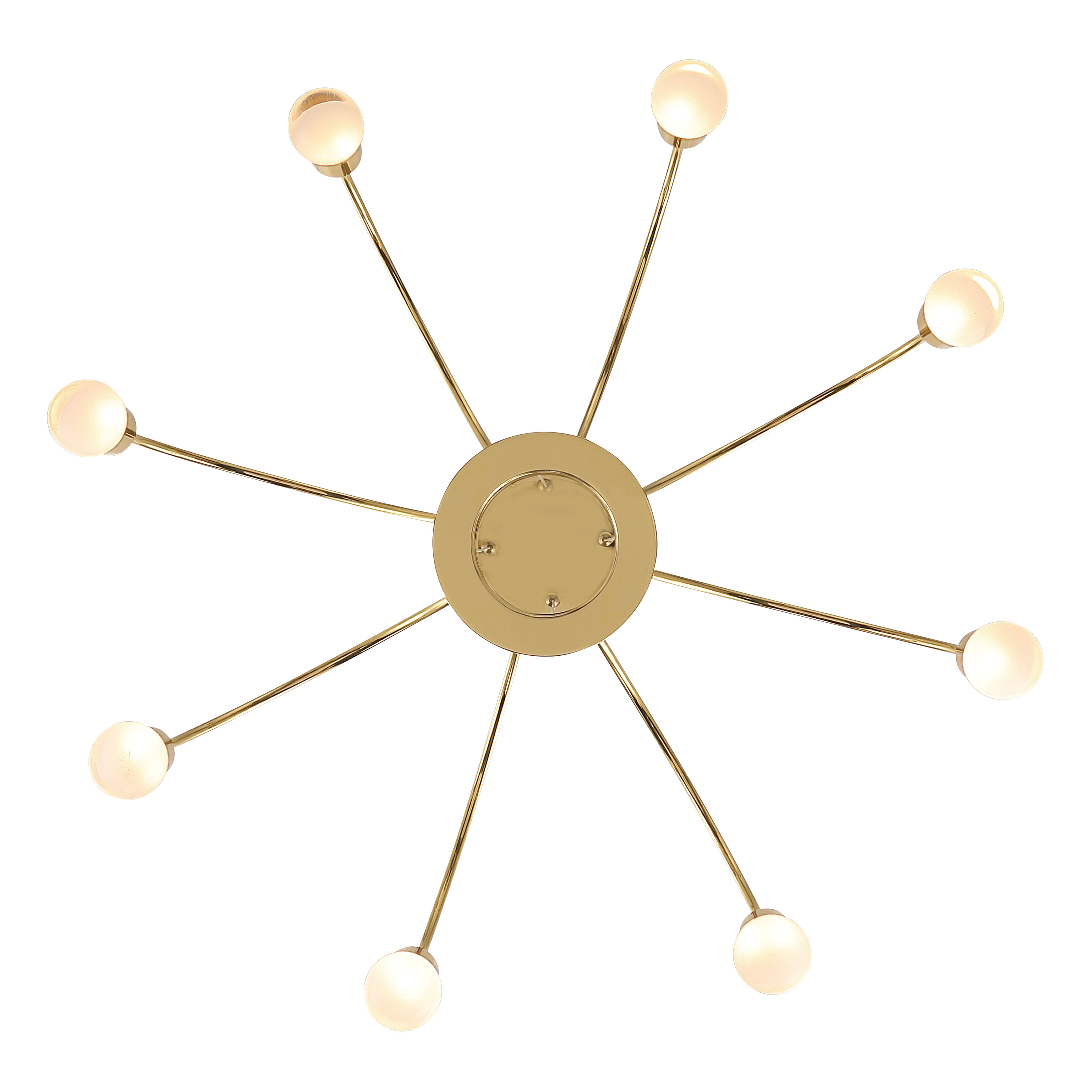 Vario Integrated LED 8 light Chandelier in Titanium Gold with Globe diffusers - - Golden Lighting