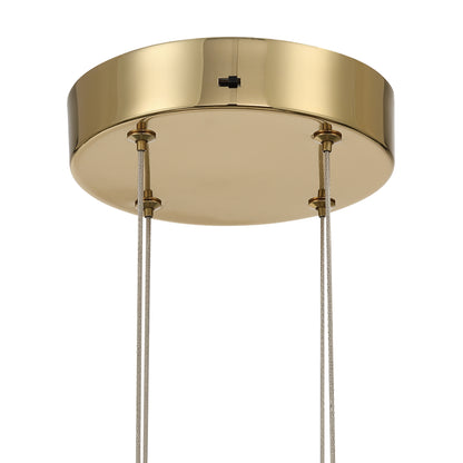 Vario Integrated LED 8 light Chandelier in Titanium Gold with Crystal diffusers - - Golden Lighting