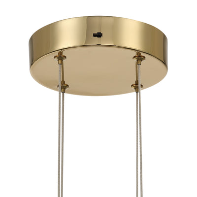 Vario Integrated LED 8 light Chandelier in Titanium Gold with Rose diffusers - - Golden Lighting
