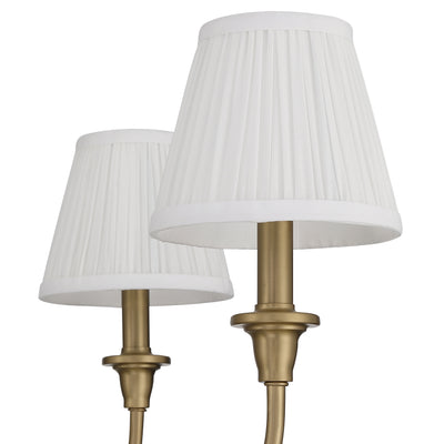 Cambria 6-Light Chandelier in Brushed Champagne Brass & Gathered White Shade, alternate view - Golden Lighting