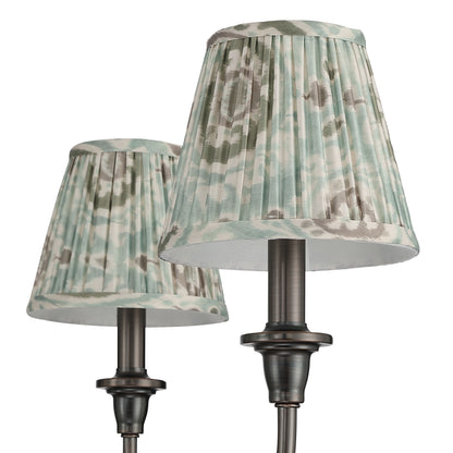 Cambria 6-Light Chandelier in Oil Rubbed Bronze & Aqua Verde Shades - - Golden Lighting