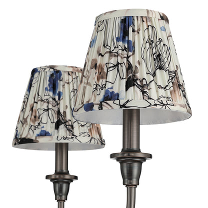 Cambria 6-light Chandelier in Oil Rubbed Bronze with Blue Poppy Shades - - Golden Lighting