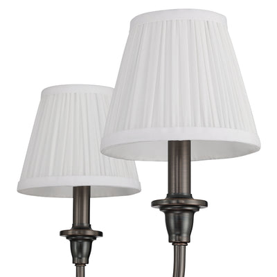 Cambria 6-light Chandelier in Oil Rubbed Bronze & Gathered White Shades, alternate view - Golden Lighting