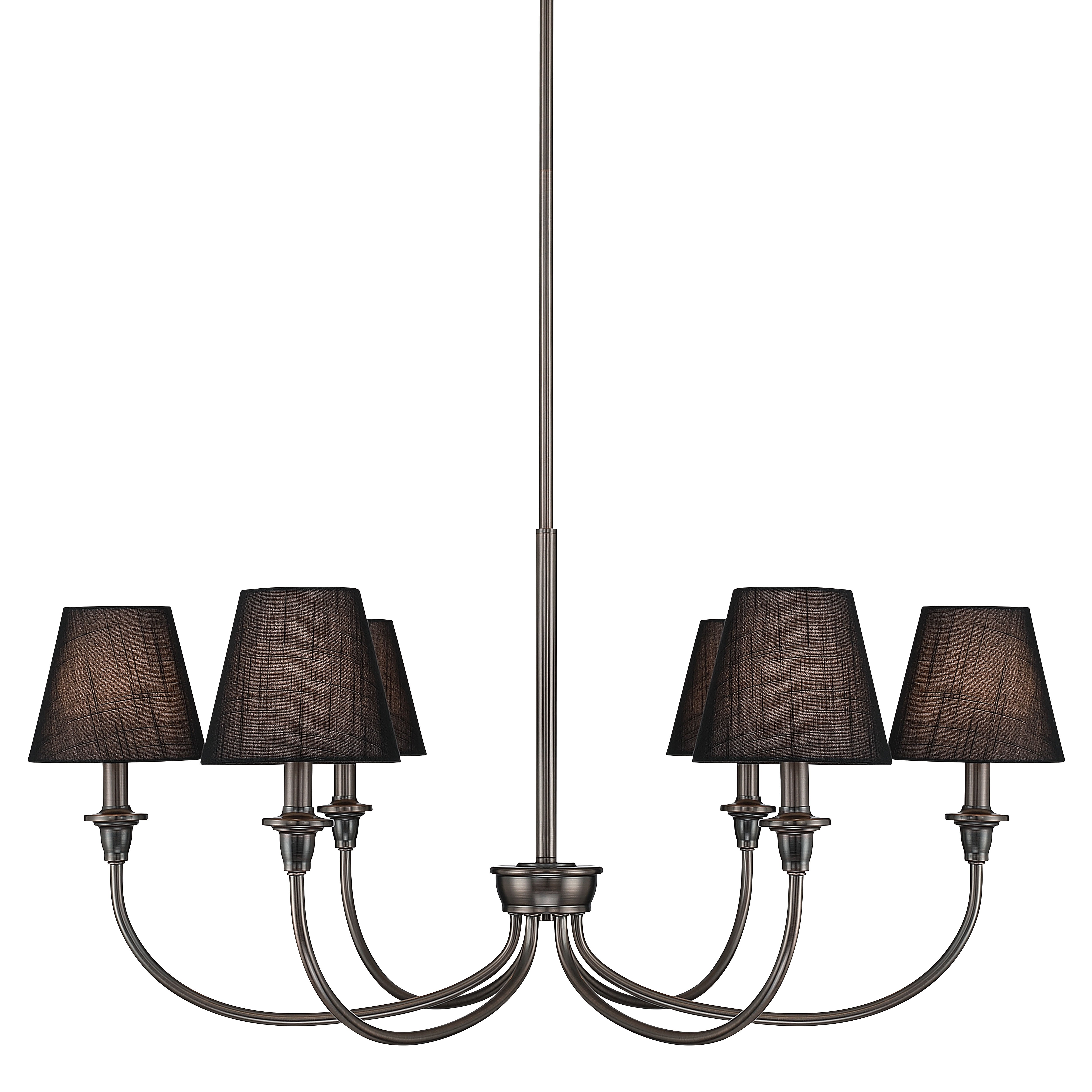 Yep by Golden Lighting Cambria 6-light Chandelier in Oil Rubbed Bronze with Empire Hardback  Shade