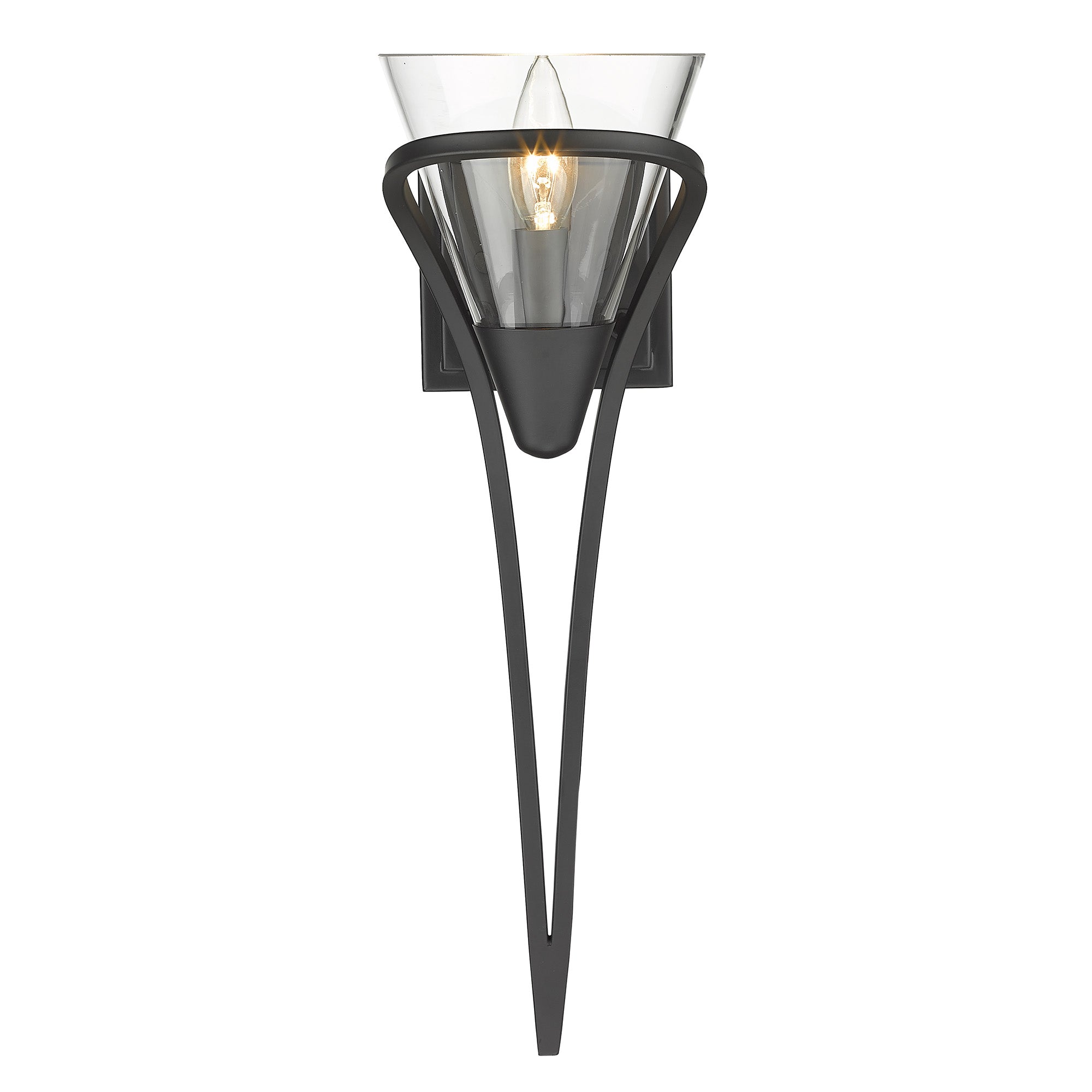 Olympia 1-light Wall Sconce in Matte Black