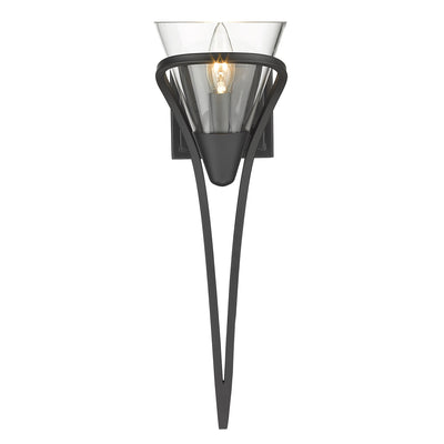 Olympia 1-light Wall Sconce in Matte Black - Golden Lighting