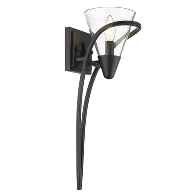 Olympia 1-light Wall Sconce in Matte Black, alternate view - Golden Lighting