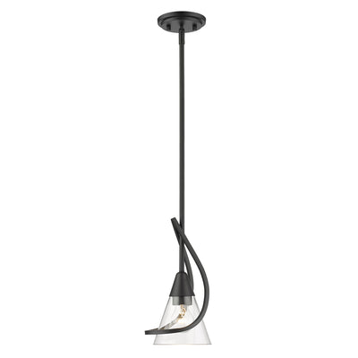 Olympia 1-light Pendant in Matte Black - Golden Lighting