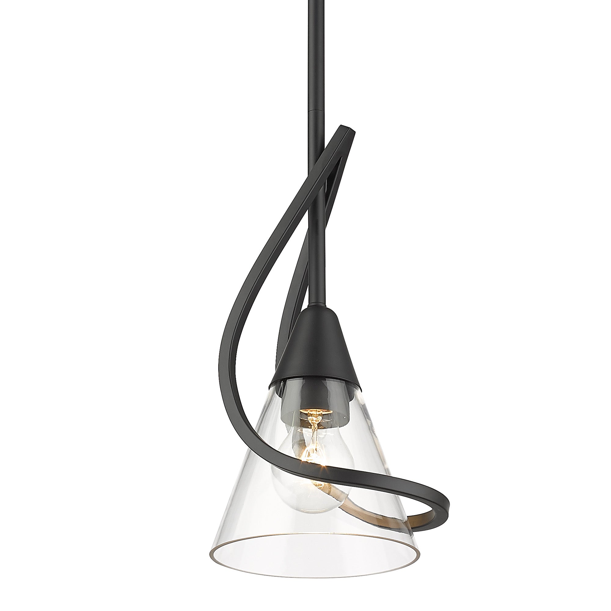 Olympia 1-light Pendant in Matte Black