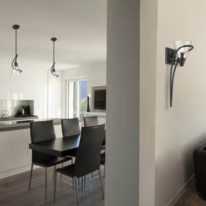 Olympia 1-light Pendant in Matte Black