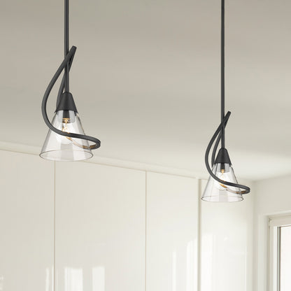 Olympia 1-light Pendant in Matte Black