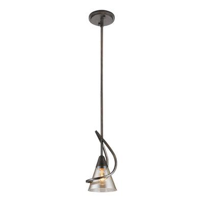 Olympia 1-light Pendant in Burnt Sienna, side view - Golden Lighting