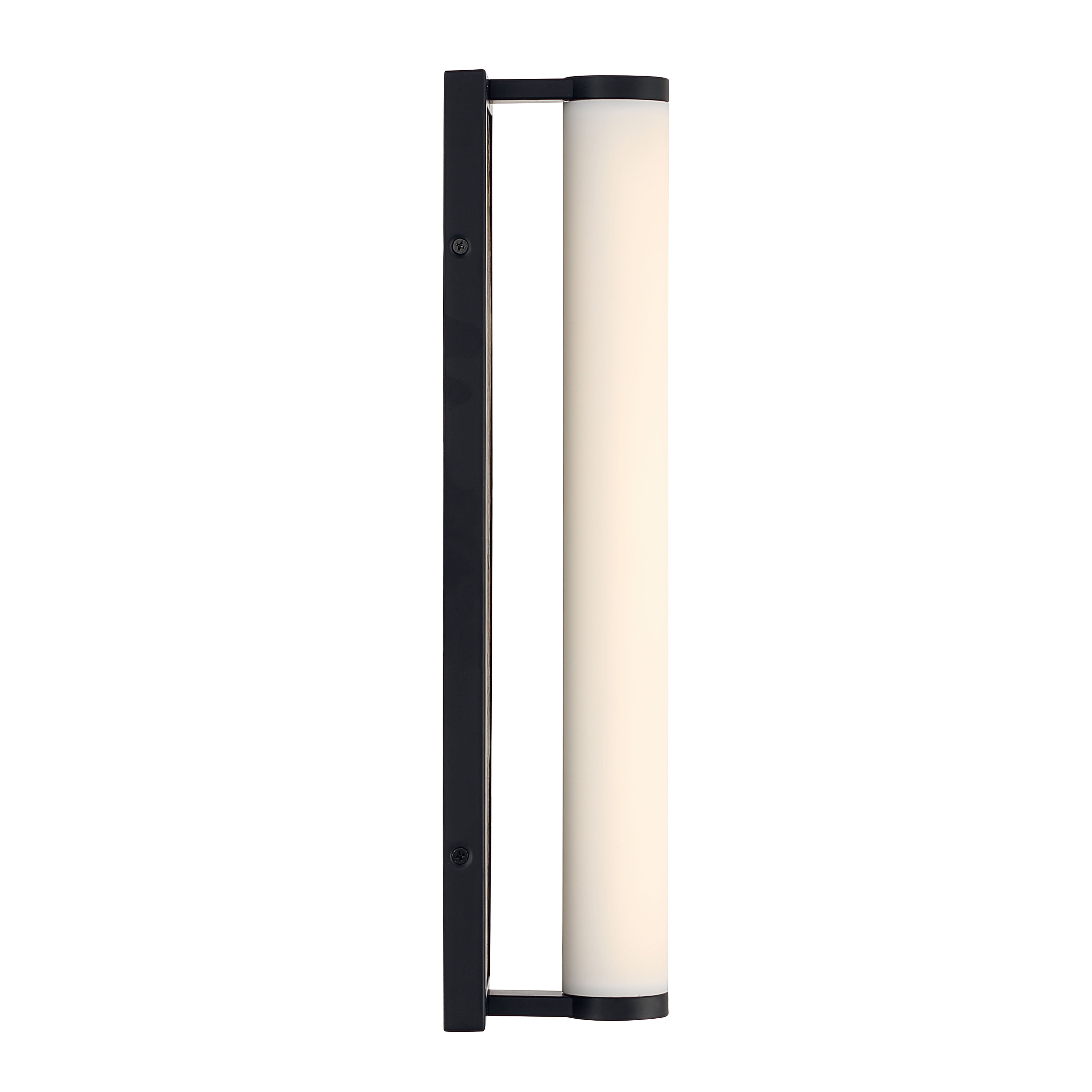 Stratum Integrated LED 18in Vanity in Matte Black with Moon Rock Slate - - Golden Lighting