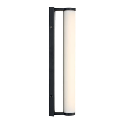 Stratum Integrated LED 18in Vanity in Matte Black with Persian Green Marble - - Golden Lighting