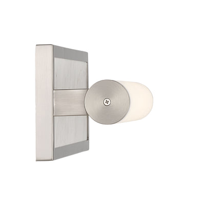 Stratum Integrated LED 18in Vanity in Brushed Nickel with Jazz White Marble - - Golden Lighting
